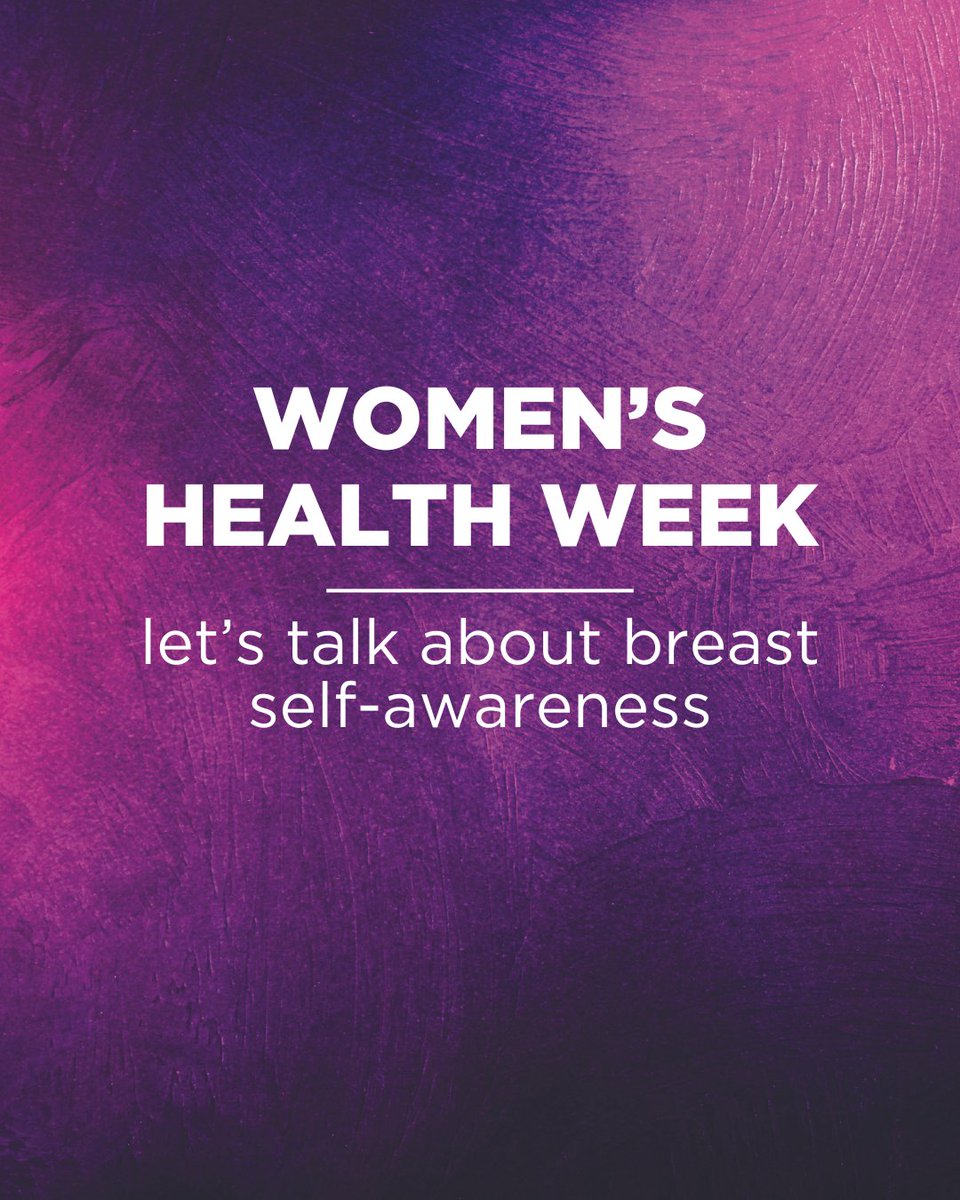 It’s Women’s Health Week, and we can’t think of a better time to discuss breast self-awareness!

Komen’s breast self-awareness messages are: 
1. Know your risk
2. Get screened
3. Know what is normal for you
4. Make healthy lifestyle choices

Explore more: komen.org/breast-cancer/…