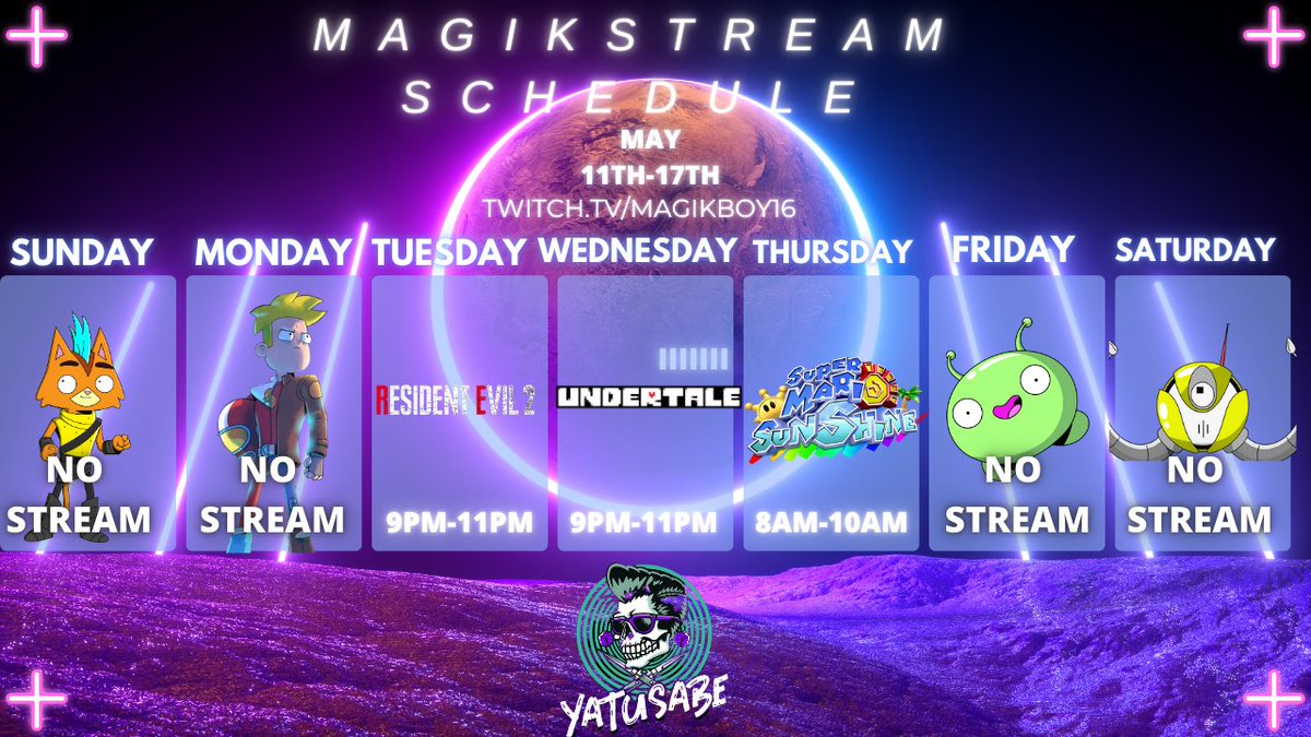 Schedule of the week
