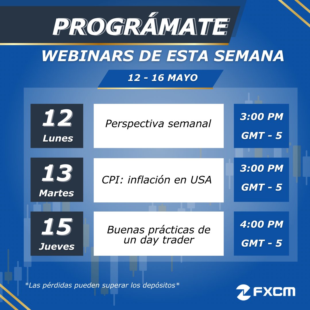 Aprende, aplica y evoluciona en tu trading.

Nuestros webinars están diseñados para llevarte al siguiente nivel.

Conéctate esta semana en YouTube con FXCM Español (@FXCMEspañol).

#FXCM #webinars #trading #finanzas #expertos

Las pérdidas pueden super los depósitos.