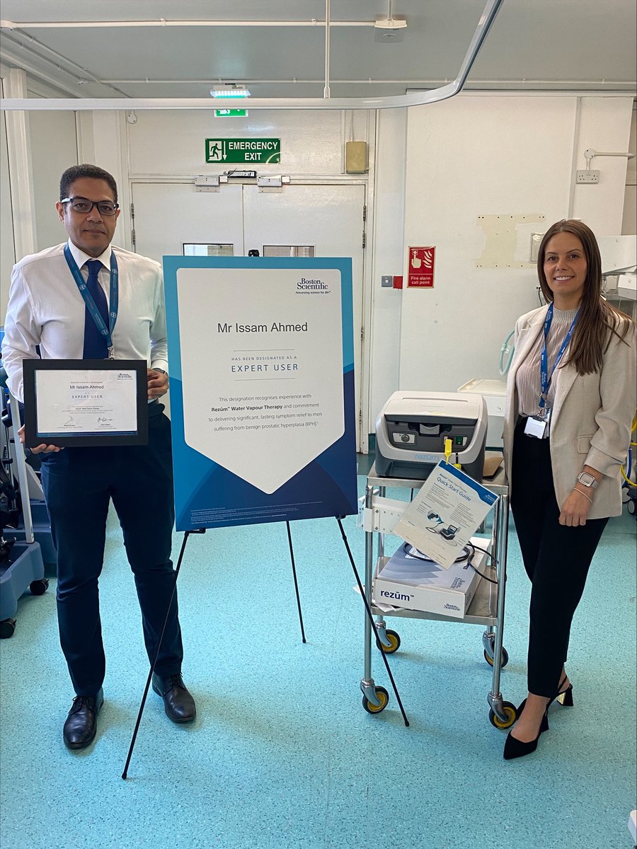 Boston Scientific EMEA - Urology (@bscemea_urology) on Twitter photo Congratulations to Mr. Issam Ahmed of the Kent And Canterbury Hospital for being a designated Rezūm️ Expert User.
Together, we are helping men impacted by an enlarged prostate regain their quality of life while preserving sexual function.
#BSCEMEA #BPH <a href="/EssamAbdelhakam/">Issam Ahmed</a> Congratulations to Mr. Issam Ahmed of the Kent And Canterbury Hospital for being a designated Rezūm️ Expert User.
Together, we are helping men impacted by an enlarged prostate regain their quality of life while preserving sexual function.
#BSCEMEA #BPH <a href="/EssamAbdelhakam/">Issam Ahmed</a>