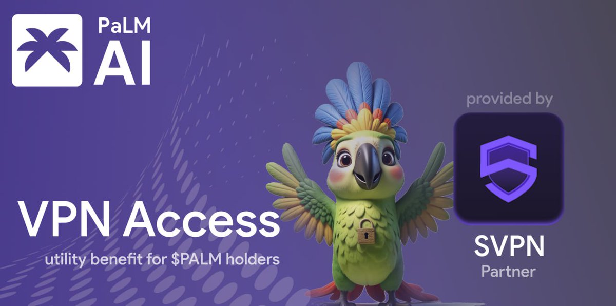 Partnership Update: Privacy Oriented Utility Access for $PALM holders!

We're happy to announce that our partnership with $SVPN has progressed and we've integrated $PALM as a solution to acquire the SVPN Product free of charge!

All you have to do is sign up to $SVPN as normal