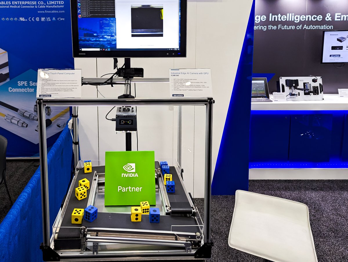 Advantech_USA's tweet photo. It's Day 1 at Automate 2025! Come visit us at booth 6509 to see live demonstrations of our latest automation and robotics solutions in action.
https://t.co/7wrEhRgzj1
#Automate2025 #Robotics #Automation #Innovation #EmbeddedSolutions https://t.co/LHc8ENbPwt
