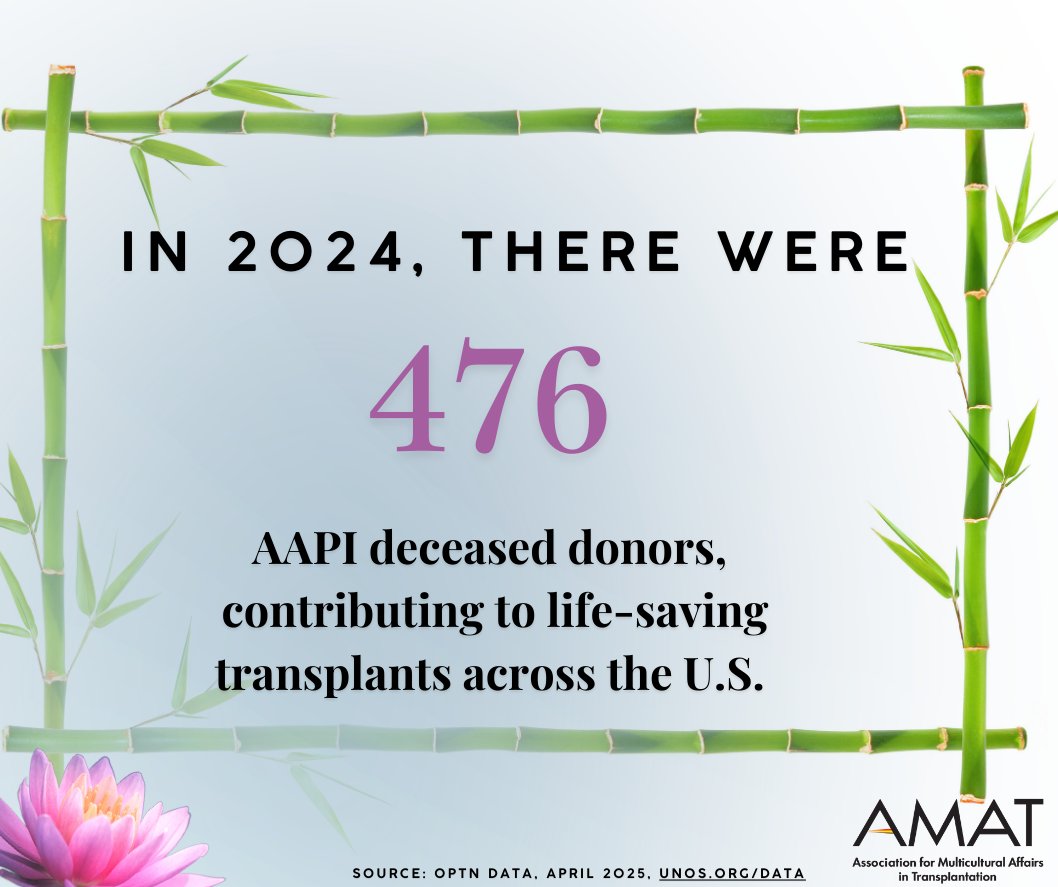 In 2024, 476 AAPI individuals gave the ultimate gift through deceased donation. Their legacy lives on in every life they helped save. 💙 This #AAPIHeritageMonth, we honor their courage. MyStoryContinues.com #YourStoryContinues #LifeLinkInfinity