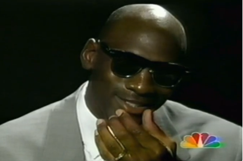 MJ giving out his gambling picks on NBA on NBC every week