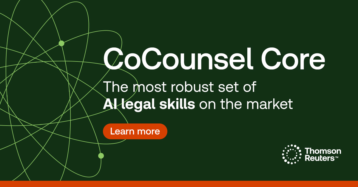 Unlock unparalleled efficiency in legal tasks with CoCounsel Core's AI expertise—discover the future of law: ow.ly/E5W350VR6pg #LegalInnovation