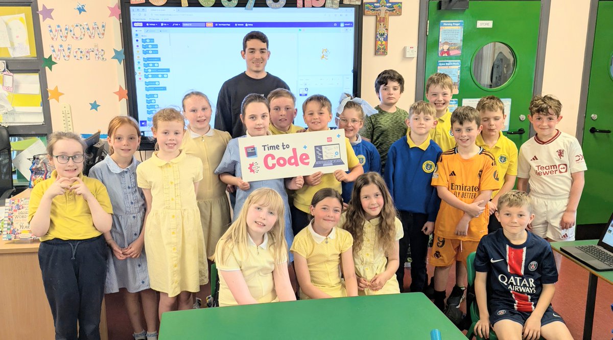 mulgrew_ciara's tweet image. Pupils from Our Lady Queen of Peace PS have just finished their @bitcni #TimeToCode sessions with their super #volunteer from @apexfintech Volunteers & organisations are what make our programmes possible #EmployerSupportedVolunteering #InspiringFutureGenerations 🧑🏼💻❤️👨🏻💻