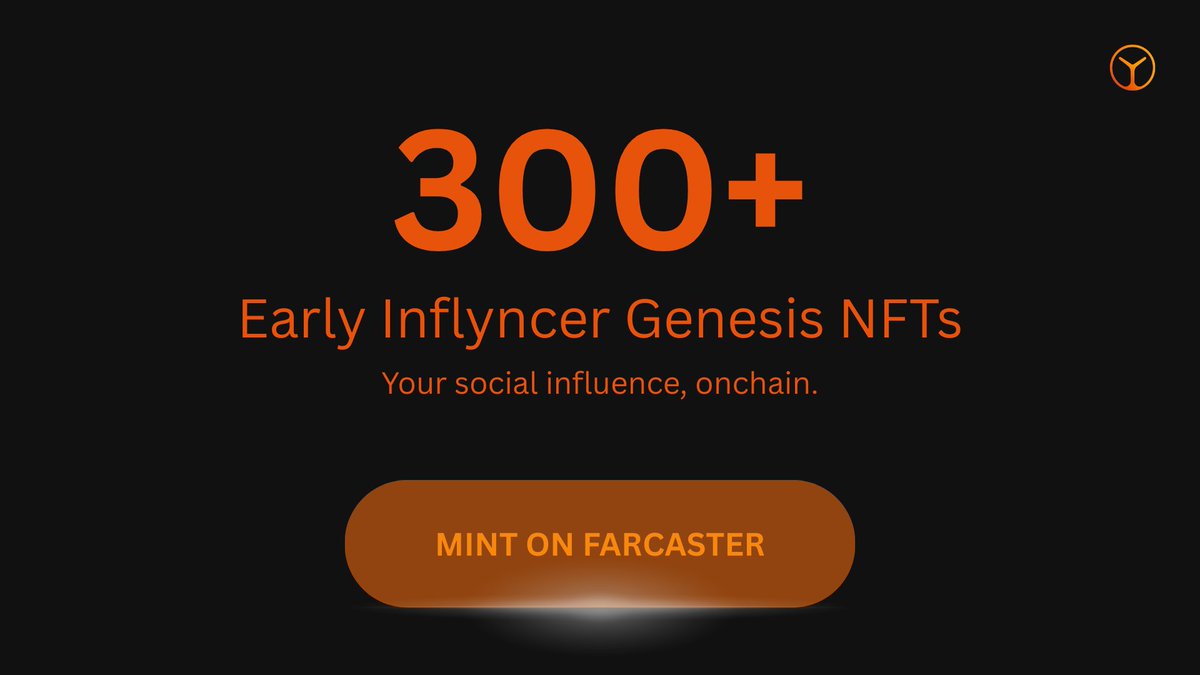 🎉 300+ Early Inflyncer NFTs minted on <a href="/base/">Base</a> 🔵 through <a href="/farcaster_xyz/">Farcaster</a>

Reputation is not built overnight, but at Farcaster we are here to help you spot the real one!

Mint yours, before it's too late! 👇
🔗 warpcast.com/inflynce/0xb81…