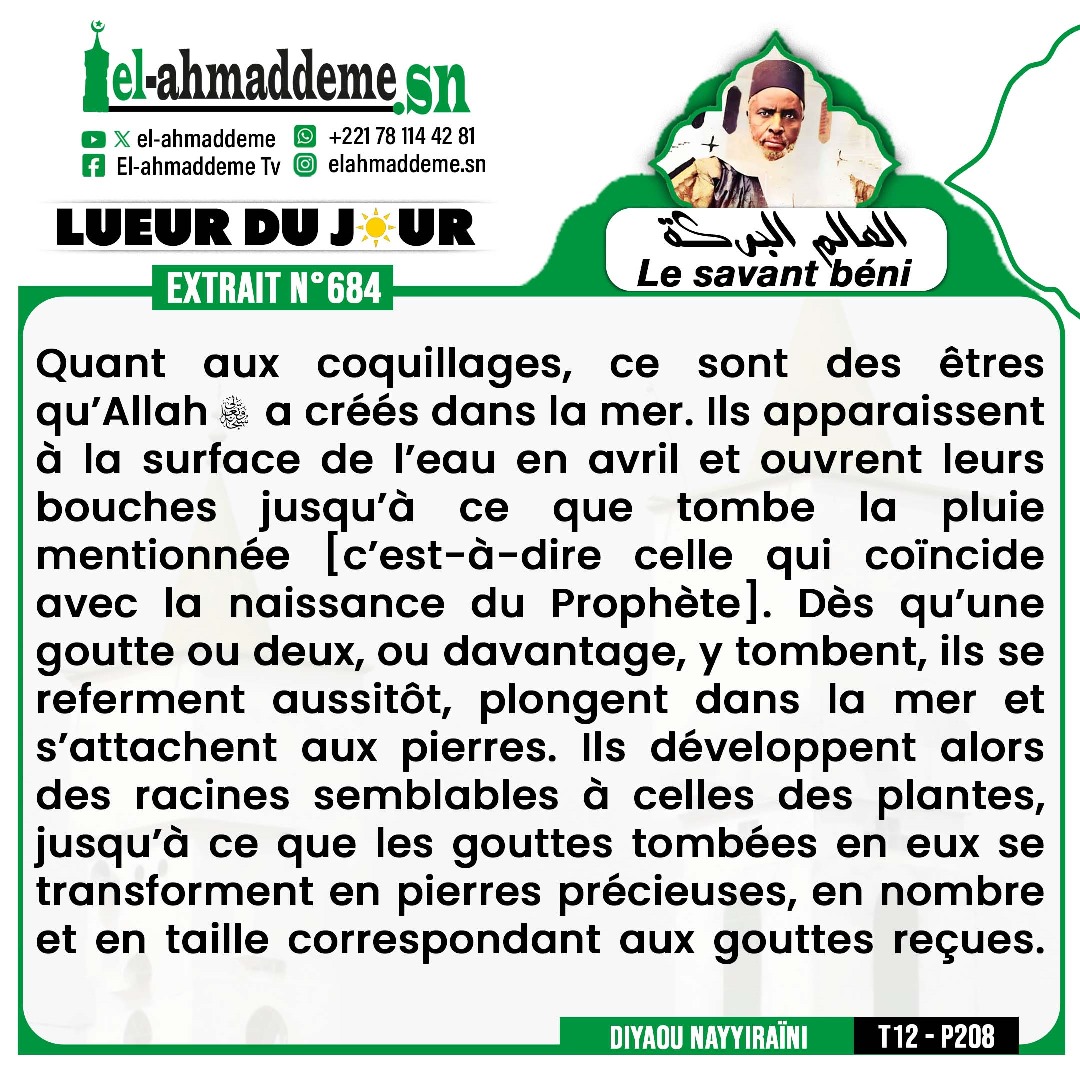 Si semaine bi la taw bii (Tawu Nissan bi tombek juddu yonenete bi SAW  ci calendrier solaire) di wacc.  Ci barkè taw bobu la pierres précieuses yi di formé wo ci biir gej gi