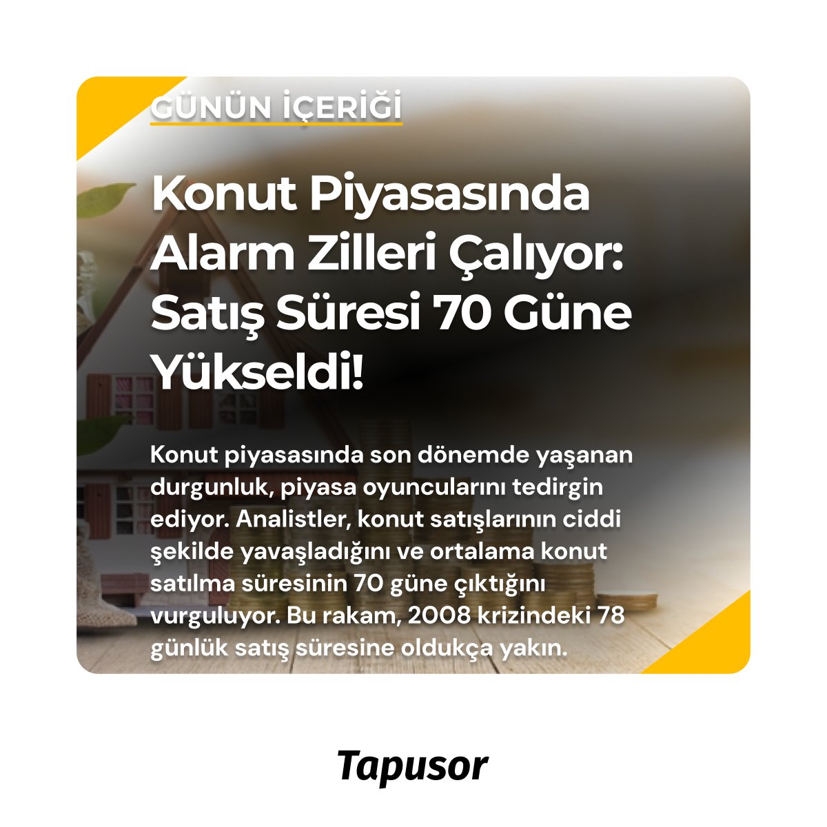 Haberimizi okumak için tıklayınız: blog.tapusor.com/konut-piyasasi…

#konutpiyasası #alarm #satışsüresi