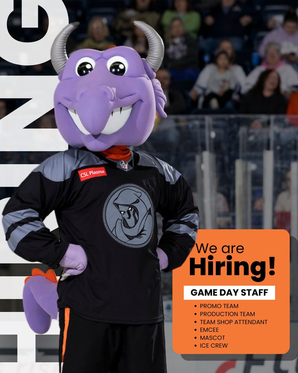This is your shot! 🏒

We're hiring game day staff for the upcoming season! Help create an unforgettable fan experience at Phantoms games—use the link below to apply today!

docs.google.com/forms/d/e/1FAI…