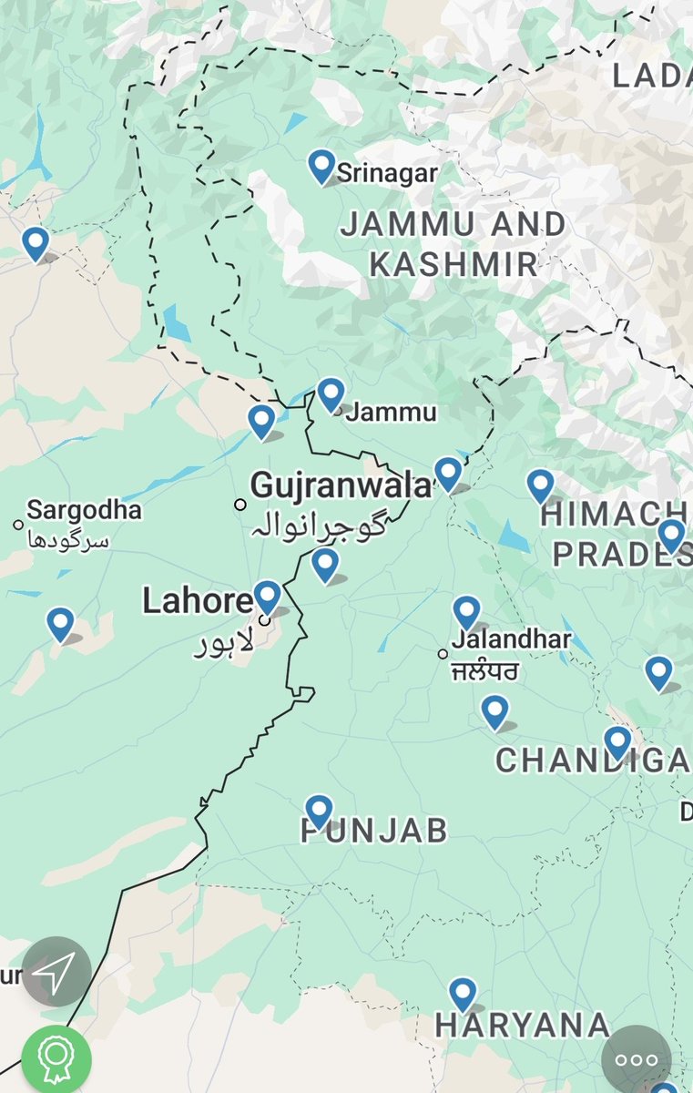 Deserted Indian and Pakistani air space