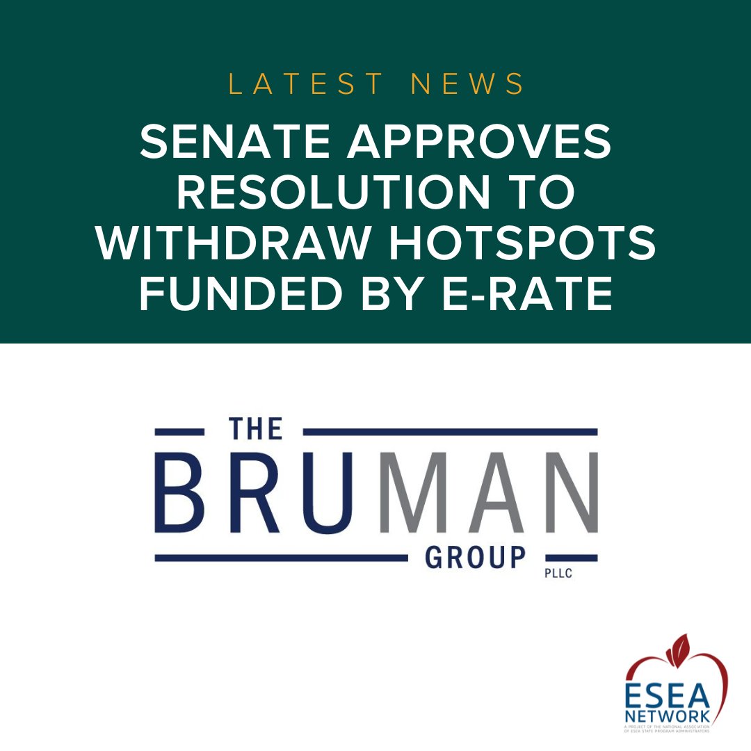 ESEA_network's tweet photo. Senate Votes to Block Wi-Fi Hotspots for Students and Libraries! Learn how this decision could impact learning and digital access for millions of children. Read the full story now! https://t.co/DdEIAZry8u
#DigitalEquity #Education https://t.co/DcgncvTJIq