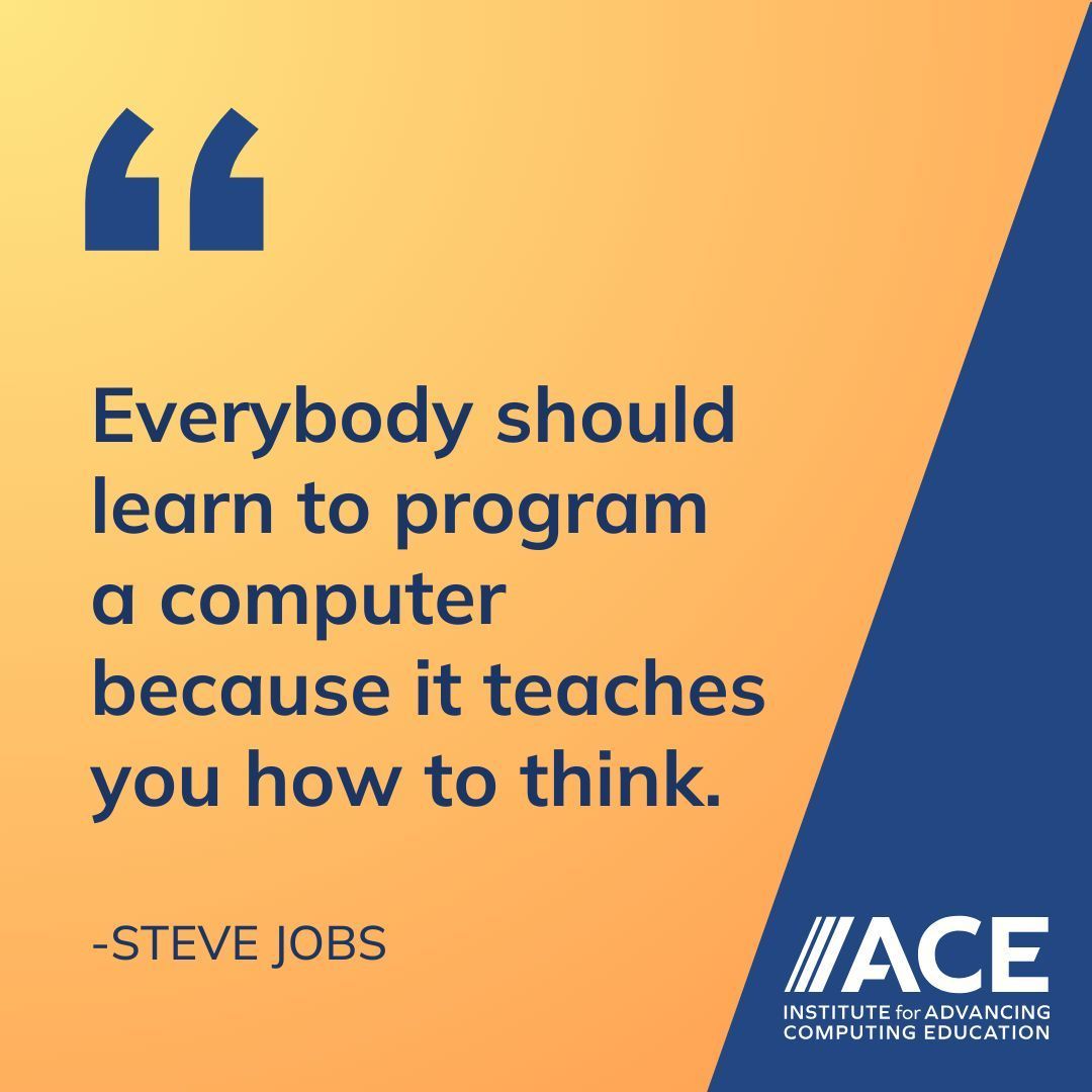 💻 Learning to code = learning to think! 🧠 Computer science isn’t just about computers; it’s about problem-solving and creativity. 

#SteveJobs #CodeYourFuture