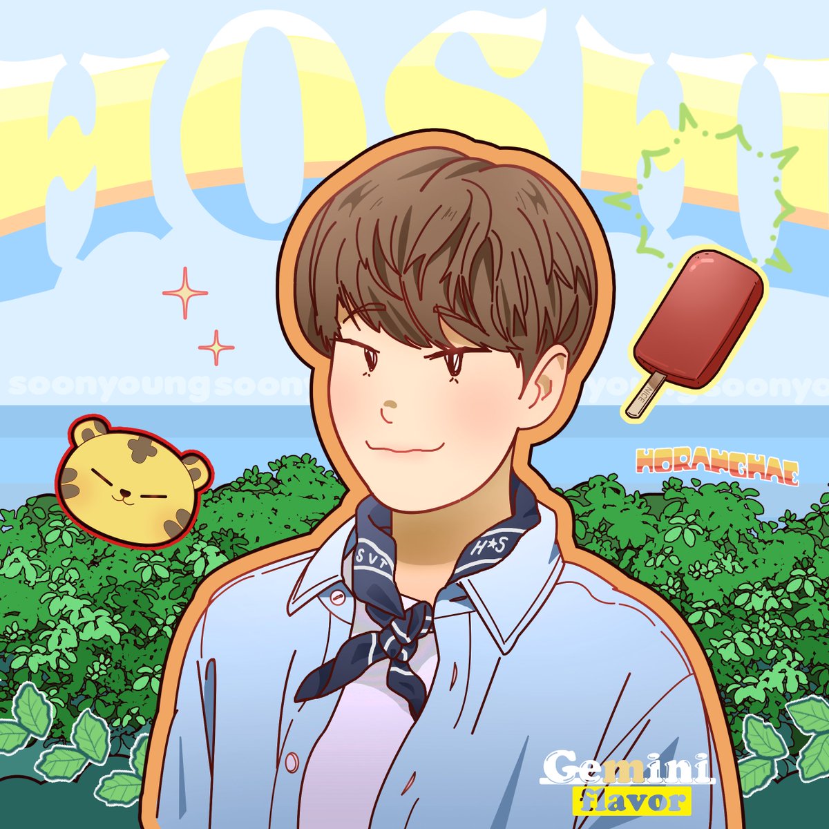 izuna333's tweet photo. Popsicle Hoshi🐯❤️
#hoshifanart #seventeenfanart https://t.co/EYVebseKMw
