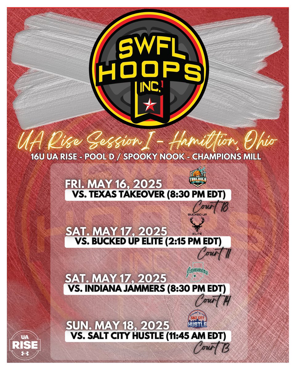 Coaches, Here is my schedule for UA Rise session 1 in Hamilton, Ohio!

<a href="/swfl_hoops/">SWFL Hoops</a> <a href="/Coach_Chery/">Coach Chery</a> <a href="/Platform_RCT/">Platform Recruiting</a> <a href="/RiseCircuit/">UA Rise Circuit</a> <a href="/UANextBHoops/">Boys UAA</a> <a href="/CoachWClark/">Coach William Clark</a> <a href="/Mattlas83/">Matt LaSalle</a>