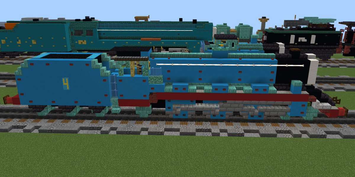 Happy 80th Anniversary to Thomas &amp; Friends! In celebration as I felt it quite fitting I have came out of semi-retirement to make Minecraft builds of the Down The Mine Pilot models of Thomas and Gordon.

#ThomasAndFriends #ThomasTheTankEngine #Minecraft #Minecraftbuilds