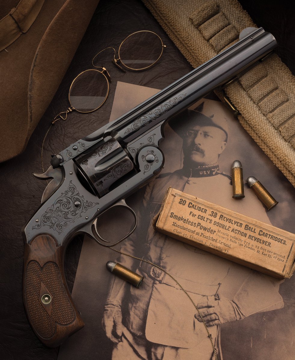 On this day in 1898, the Smith &amp; Wesson New Model No. 3 revolver was shipped to Col. Theodore Roosevelt. The New Model No. 3 was primarily offered in .44 S&amp;W Russian, however, Theodore Roosevelt requested the revolver to be chambered in .38 Long Colt, the U.S. service cartridge