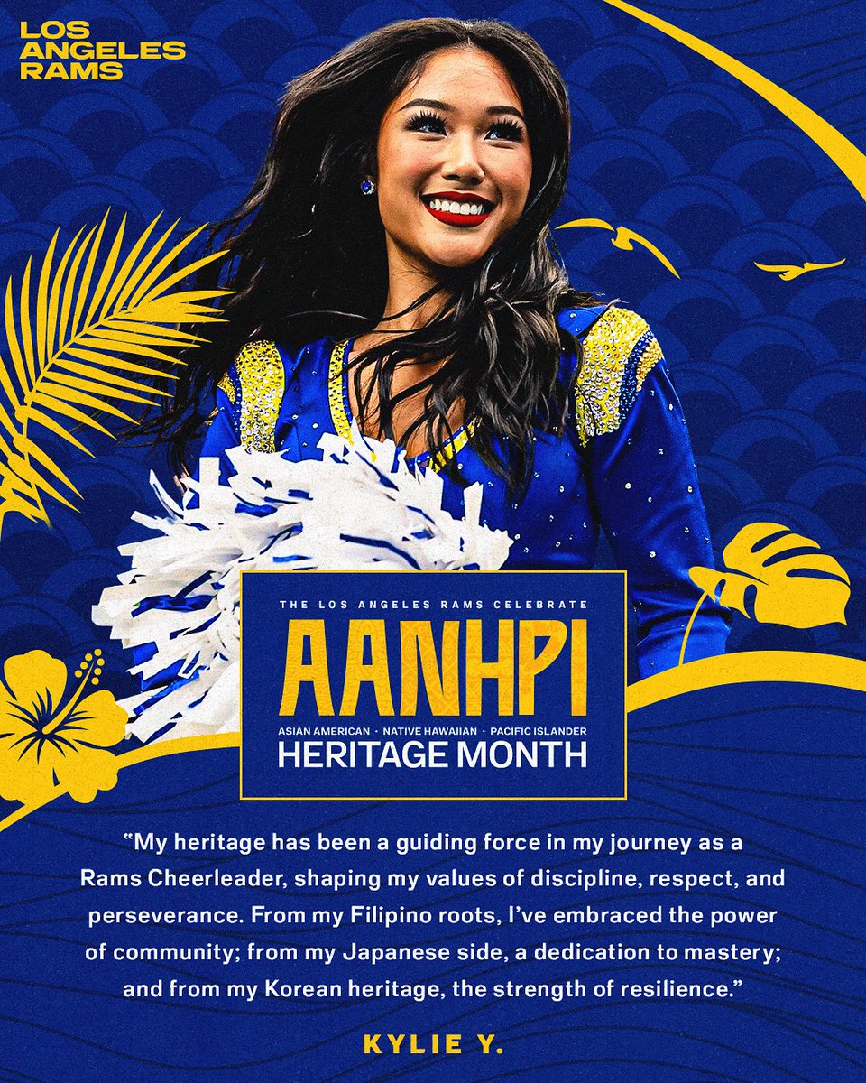 LARamsCheer's tweet image. Celebrating AANHPI Heritage Month by highlighting our Rams Cheerleaders! 📣
Kylie Y. - Year 3💛