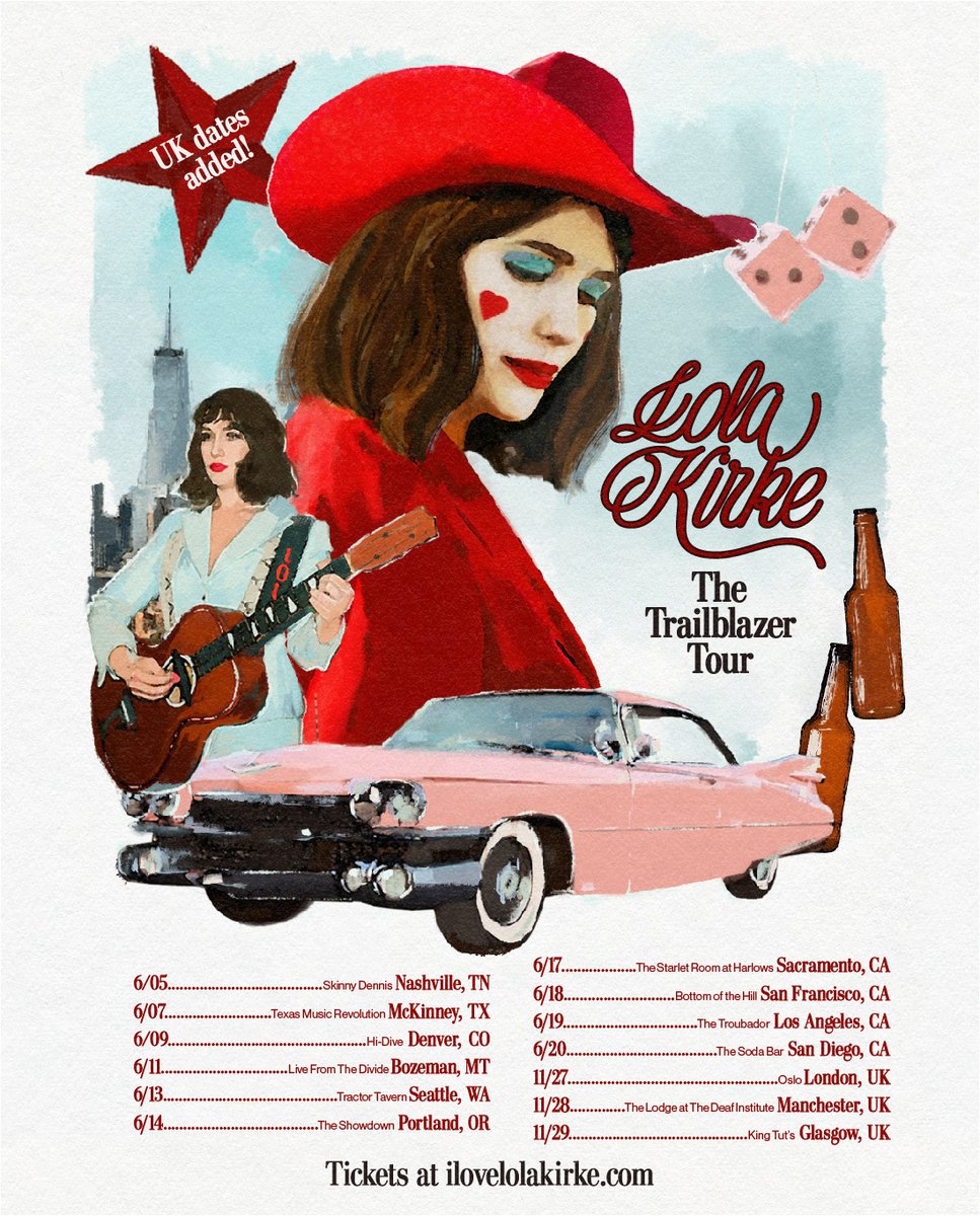 Another round of the Trailblazer Tour is headed your way UK! Tickets go on sale this Friday, May 16 at 10am BST. Click the link below to sign up for the chance to win a pair of tickets to any US or UK headlining show. 💋
laylo.com/lolakirke/m/eQ…