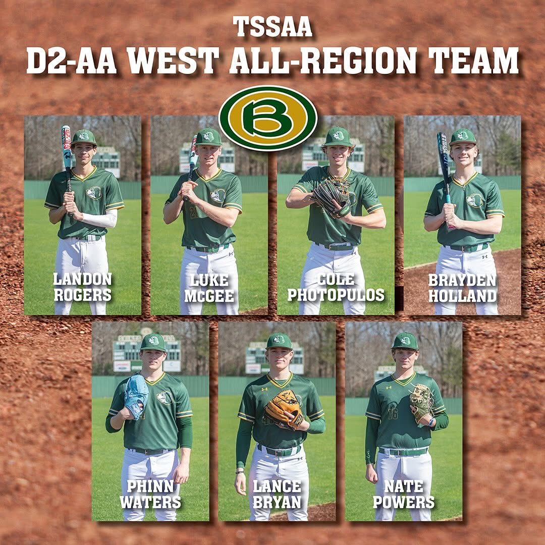 Congrats to these seven @bcs__baseball Saints on being named to the All-Region team as selected by area coaches. Good luck this week on the Road to State! #FightFinishFaith #RepTheCrest