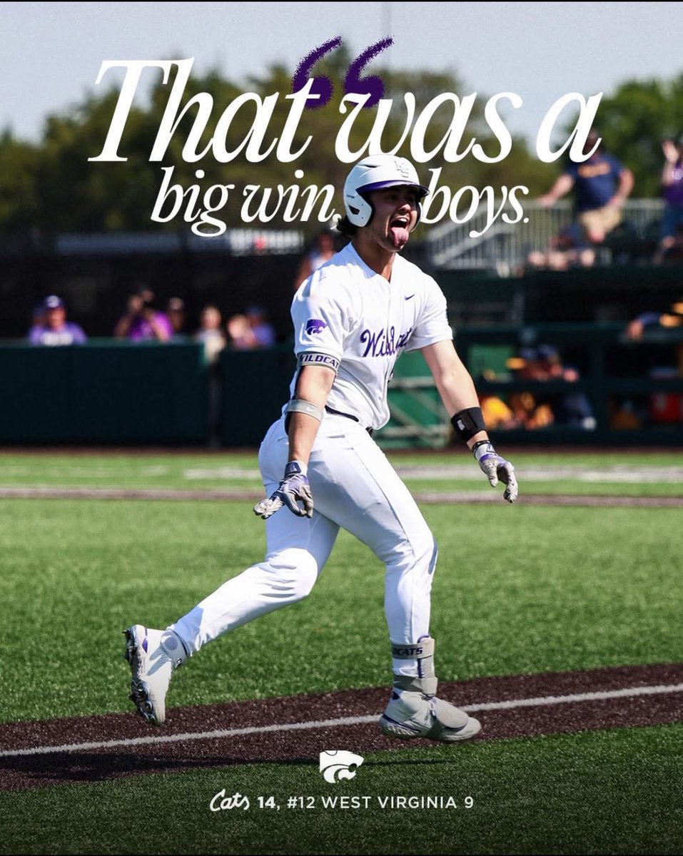 Just in: K-State baseball jumps from No. 44 to No. 36 in the RPI, according to the NCAA website. 

“I think we’re poised for the national tournament. I think with this weekend our resume looks really, really good.”

Story:
kstatesports.com/news/2025/5/12…