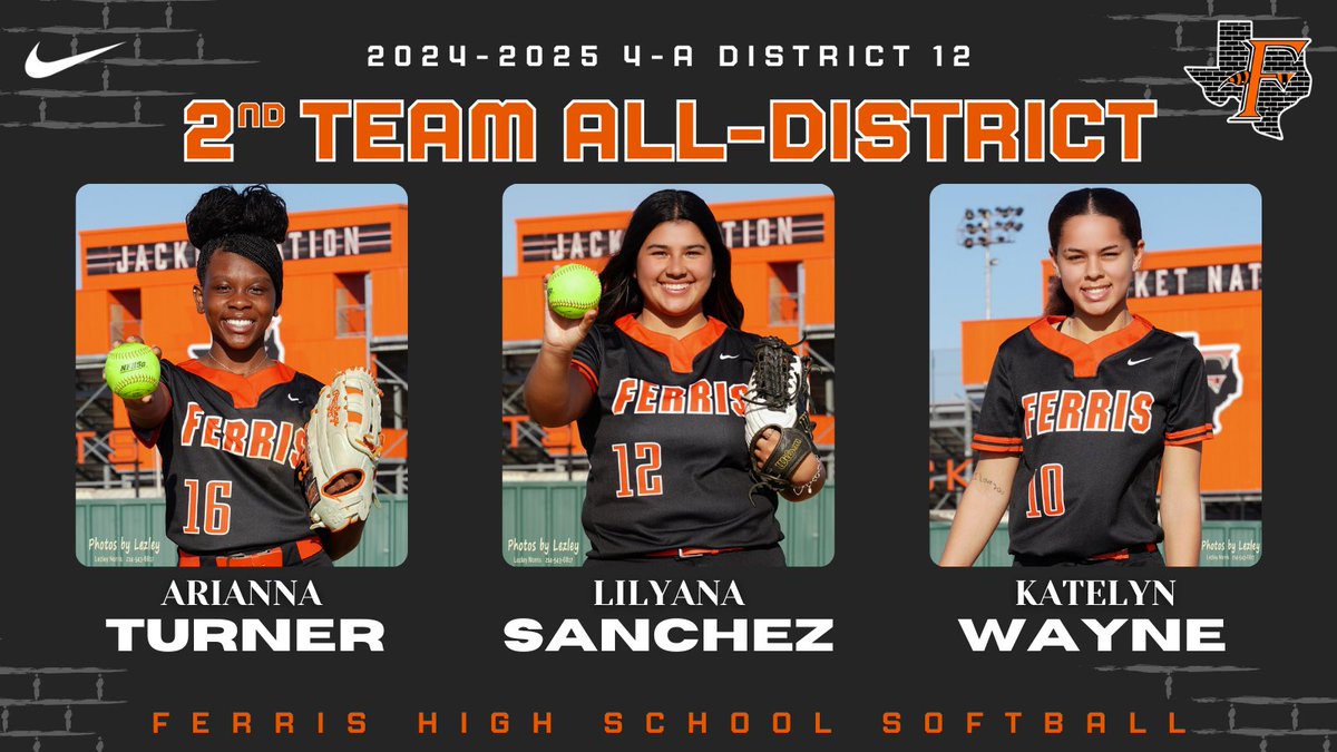 Congratulations to Arianna Turner, Lily Sanchez, and Katie Wayne for being named 2nd Team All District! 👏🏼💪🏼🥎 <a href="/castillo_ac/">Tonycastillo</a> <a href="/ferrisallsports/">Ferris All Sports Club</a> <a href="/FerrisISD/">Ferris ISD</a> #FAST