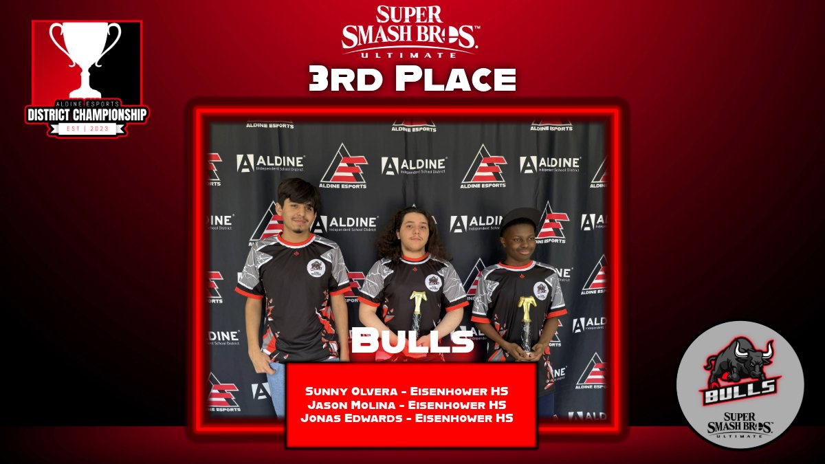 Aldine Esports (@aldineesports) on Twitter photo π’ HUGE congrats to Bulls for placing 3rd in the District Championship this past weekend! π We look forward to them returning strong and going for the cup! <a href="/Eisenhower_AISD/">Eisenhower Senior IB World School</a> <a href="/jkmetcalf1/">jkmetcalf</a> <a href="/AldineISD/">Aldine ISD</a> <a href="/AldineDLS/">AldineISD Digital Learning</a> π’ HUGE congrats to Bulls for placing 3rd in the District Championship this past weekend! π We look forward to them returning strong and going for the cup! <a href="/Eisenhower_AISD/">Eisenhower Senior IB World School</a> <a href="/jkmetcalf1/">jkmetcalf</a> <a href="/AldineISD/">Aldine ISD</a> <a href="/AldineDLS/">AldineISD Digital Learning</a>