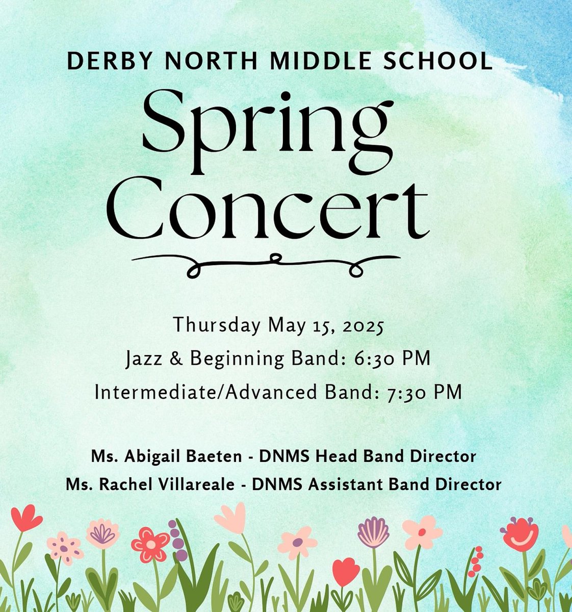 Our band students are playing their last concert of the year! Come and watch on 05/15! #DNMSMedia