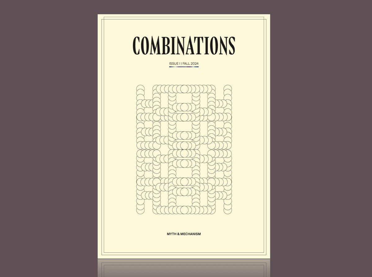 Combinations (@combinationsmag) on Twitter photo What is the relationship between the grand narratives that have guided humanity and the concrete institutions and technologies that perpetuate them?
Combinations’ inaugural print issue, “Myth and Mechanism” explores this question through new writing from <a href="/byranadasgupta/">Rana Dasgupta</a>, What is the relationship between the grand narratives that have guided humanity and the concrete institutions and technologies that perpetuate them?
Combinations’ inaugural print issue, “Myth and Mechanism” explores this question through new writing from <a href="/byranadasgupta/">Rana Dasgupta</a>,