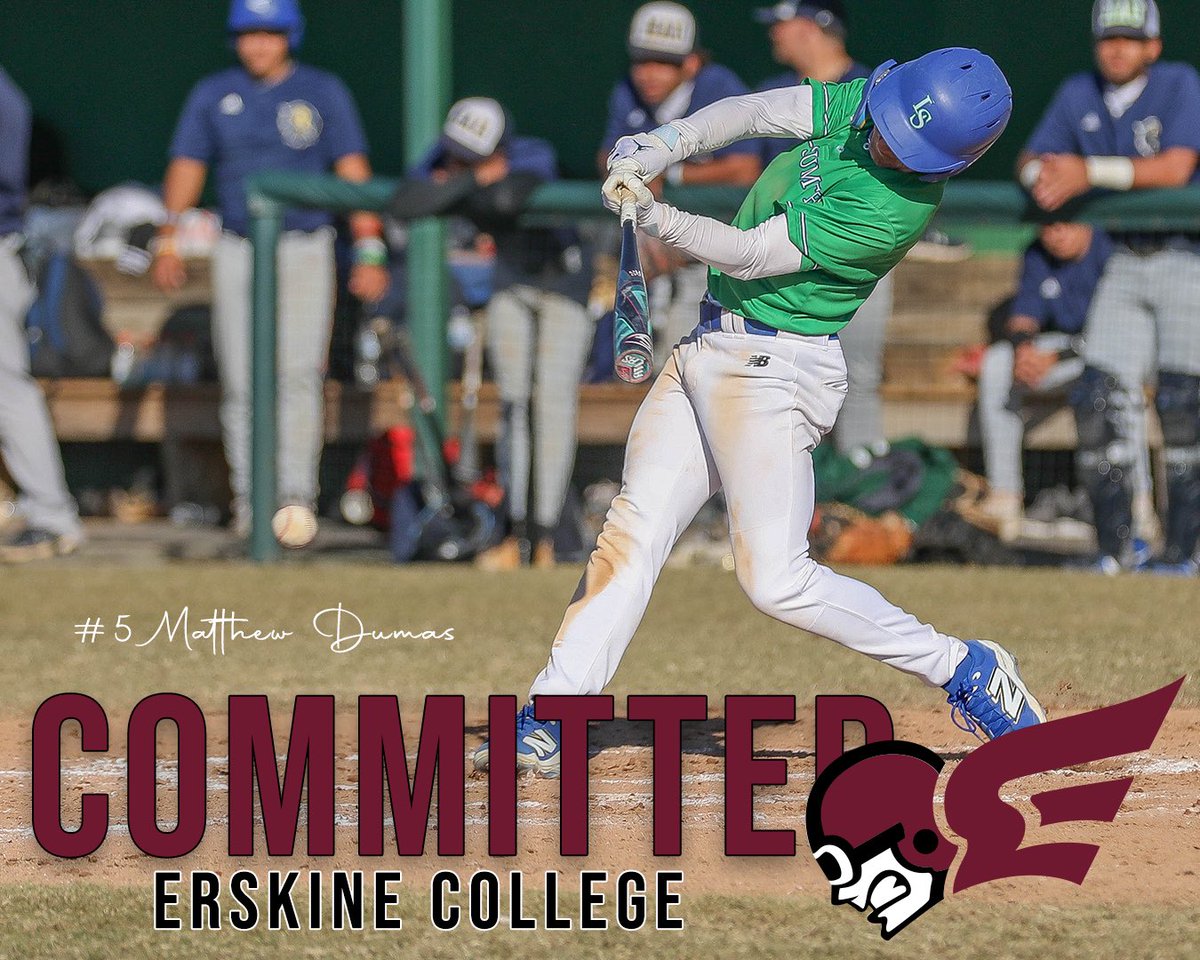 Rich Billings (@rbillings13) on Twitter photo Congrats to Lakehawk OF <a href="/mdumas04/">Matthew Dumas</a> on his commitment to <a href="/FleetBaseball/">Erskine College Baseball</a>! Dumas led the Lakehawks in batting avg. this spring at .348. He was also named the Male Student-Athlete of the Year at the end of the spring! #WingsUp Congrats to Lakehawk OF <a href="/mdumas04/">Matthew Dumas</a> on his commitment to <a href="/FleetBaseball/">Erskine College Baseball</a>! Dumas led the Lakehawks in batting avg. this spring at .348. He was also named the Male Student-Athlete of the Year at the end of the spring! #WingsUp