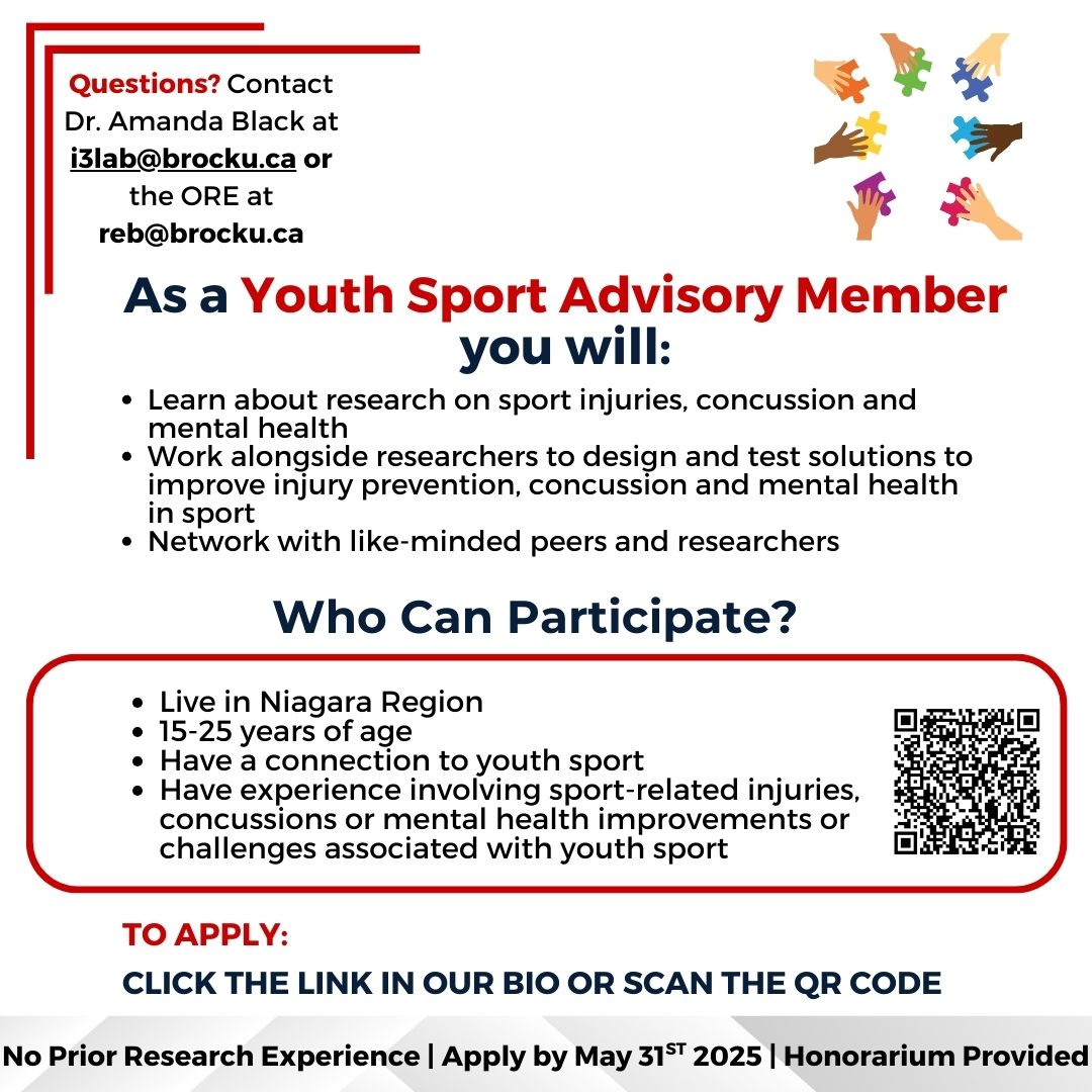 Brock University Lifespan Research Institute (@brock_ldri) on Twitter photo 📢Calling all athletes ages 15-25! Check out this exciting research opportunity with <a href="/i3labgroup/">I³ Lab Group</a> or have a look at their website at i3labgroup.com/ypar 📢Calling all athletes ages 15-25! Check out this exciting research opportunity with <a href="/i3labgroup/">I³ Lab Group</a> or have a look at their website at i3labgroup.com/ypar