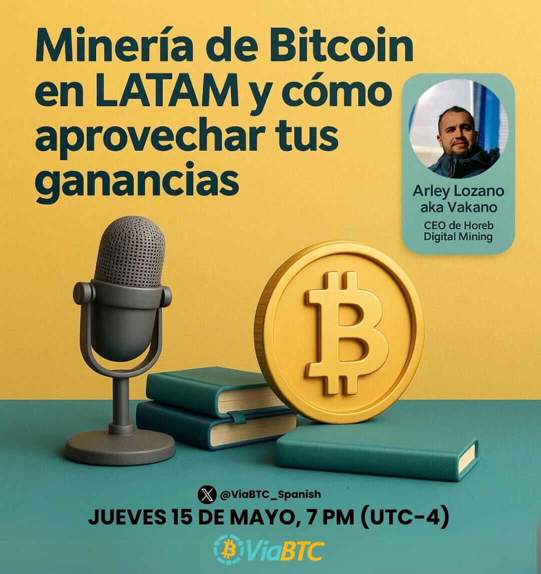 ¡Tenemos un nuevo Space en X!

En esta ocasión tenemos de invitado al pionero <a href="/VaKaNoBTC/">VaKaNo</a> 

Uno de los mineros con más trayectoria en la industria y la región.

Hablaremos de su experiencia en la minería y más

¡Denle clic al recordatorio para que no se lo pierdan!