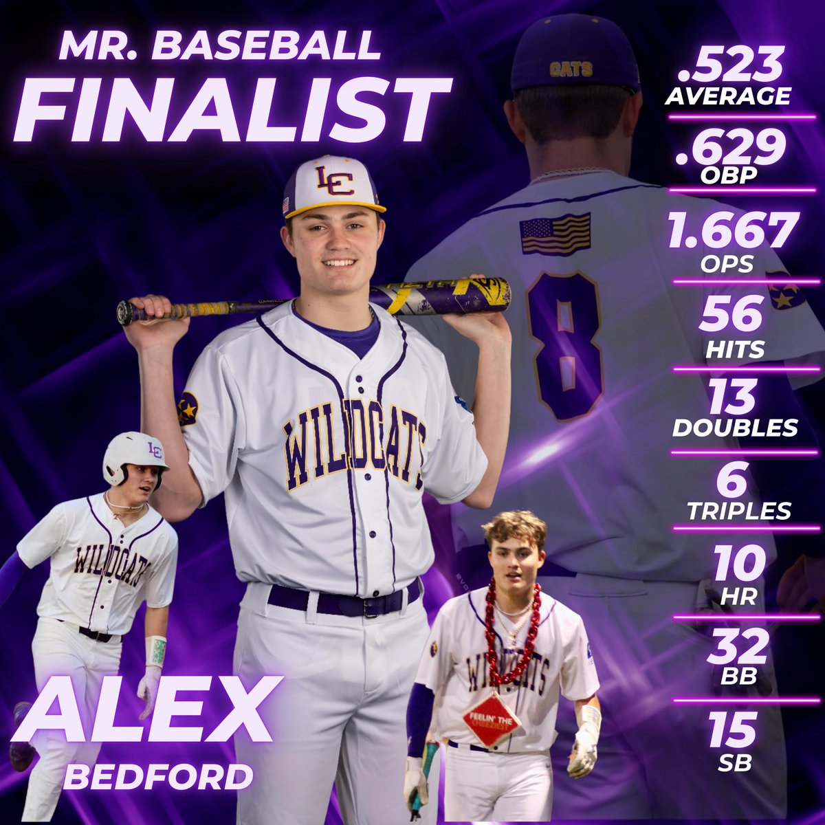 Law Co. Wildcats Baseball (@lawcowildcats) on Twitter photo Congrats to <a href="/alexbedford931/">Alex Bedford</a> on being named a <a href="/TBCAorg/">Tennessee Baseball Coaches Association</a> AAA Mr. Baseball Finalist. We love ya kid. Proud of you. Congrats to <a href="/alexbedford931/">Alex Bedford</a> on being named a <a href="/TBCAorg/">Tennessee Baseball Coaches Association</a> AAA Mr. Baseball Finalist. We love ya kid. Proud of you.