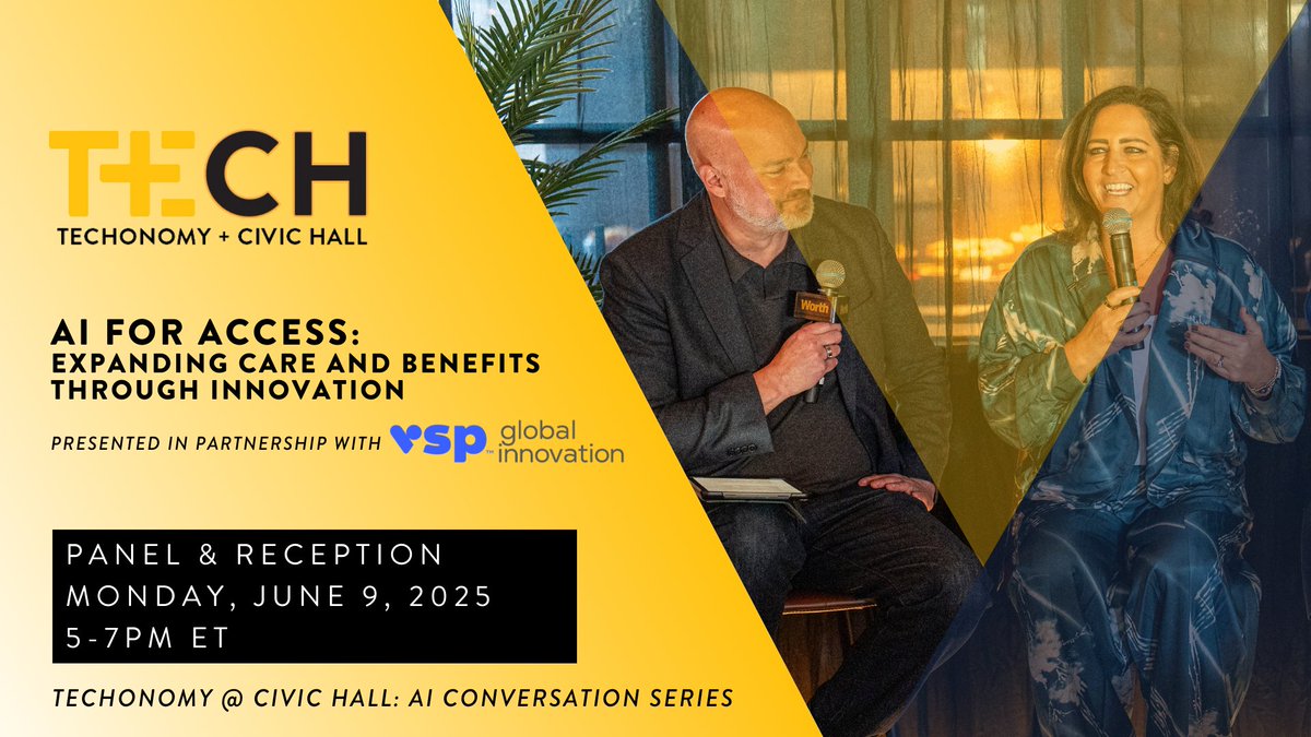 AI For Health Access: Expanding Care and Benefits Through Innovation.
Monday June 9!

The panel will feature Ruth Yomtoubian, VP of Global Innovation at VSP Vision, and explore how AI can be leveraged to unlock access to the new tools, education, and systems keeping us healthy