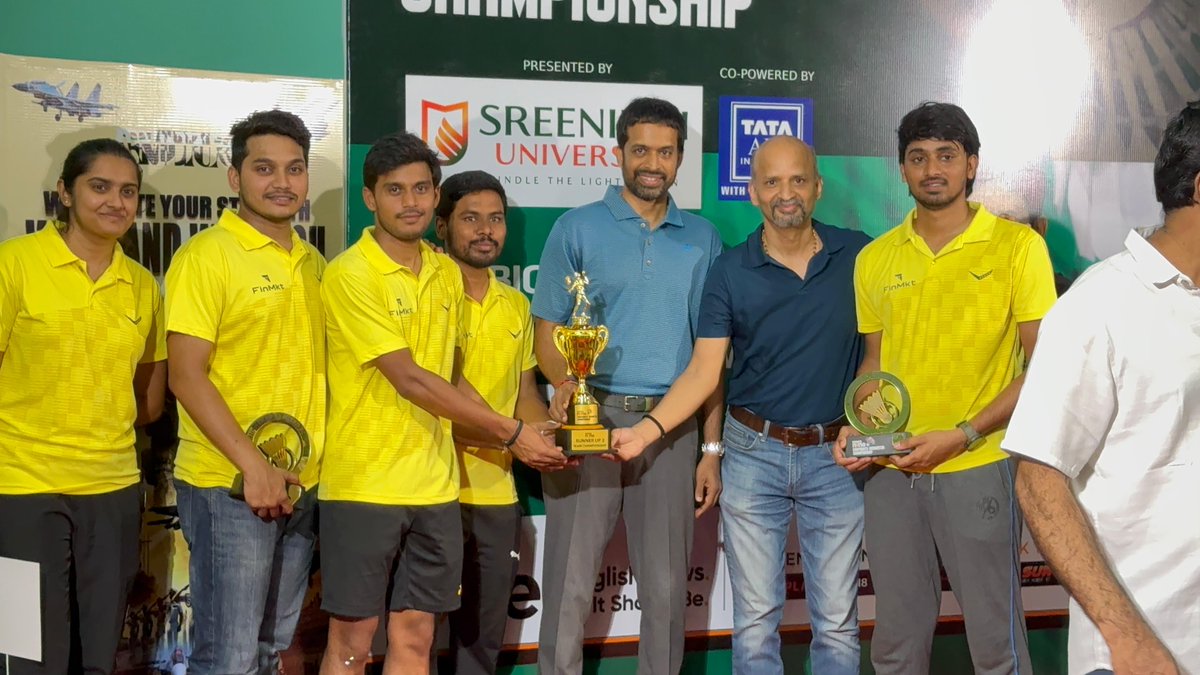 <a href="/FinMkt/">FinMkt</a> participated in a corporate badminton tournament this weekend. FinMkt's team of Sai Ram, Satish, Sai Kiran, Sandeep and Srikanth Goteti won some titles in this tournament. 

- 3rd in the Team event.
- 4th in Men's Singles 
- 3rd in Mixed Doubles