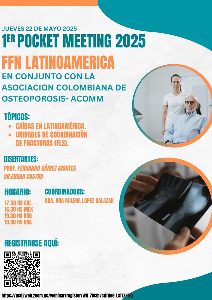 ¡Tú también puedes ser parte del primer Pocket Meeting 2025! Un conversatorio realizado entre FFN Latam y ACOMM. 
Inscríbete gratis en el código QR de la imagen.  La cita es el próximo 22 de mayo a las 5:30 pm (hora de Colombia).¡Te esperamos!

#PocketMeeting2025 #FFNLatam #ACOMM
