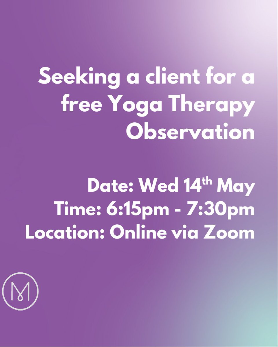The Minded Institute (@mindedinstitute) on Twitter photo We are seeking someone living with frailty of any kind to receive free yoga therapy from Dr. Yasmin Bedi, NHS Consultant Physician, Geriatrician, and yoga therapist. Email admin@themindedinstitute.com for more info
📅 Wed14th May 🕰️ 6.15pm - 7.30pm 📍Online via Zoom We are seeking someone living with frailty of any kind to receive free yoga therapy from Dr. Yasmin Bedi, NHS Consultant Physician, Geriatrician, and yoga therapist. Email admin@themindedinstitute.com for more info
📅 Wed14th May 🕰️ 6.15pm - 7.30pm 📍Online via Zoom