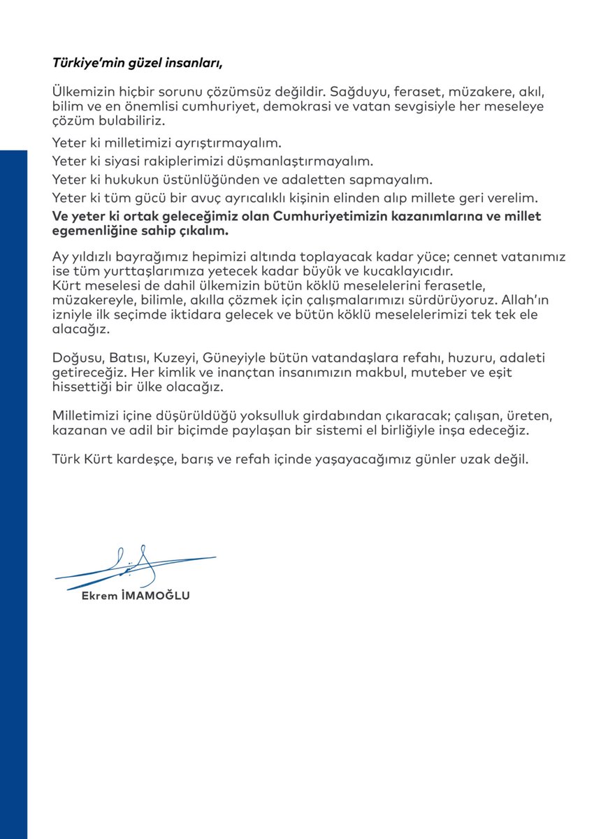 Kamuoyunun bilgisine;