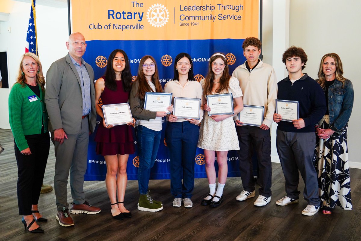 Congratulations to the NCHS seniors who earned Rotary Club of Naperville scholarships - Helen Liang, Kathryn Heidmann, Lucas Laird, Dylan Schroeder and Steven Sharp (not pictured).  We are so proud of you! #elevate203
