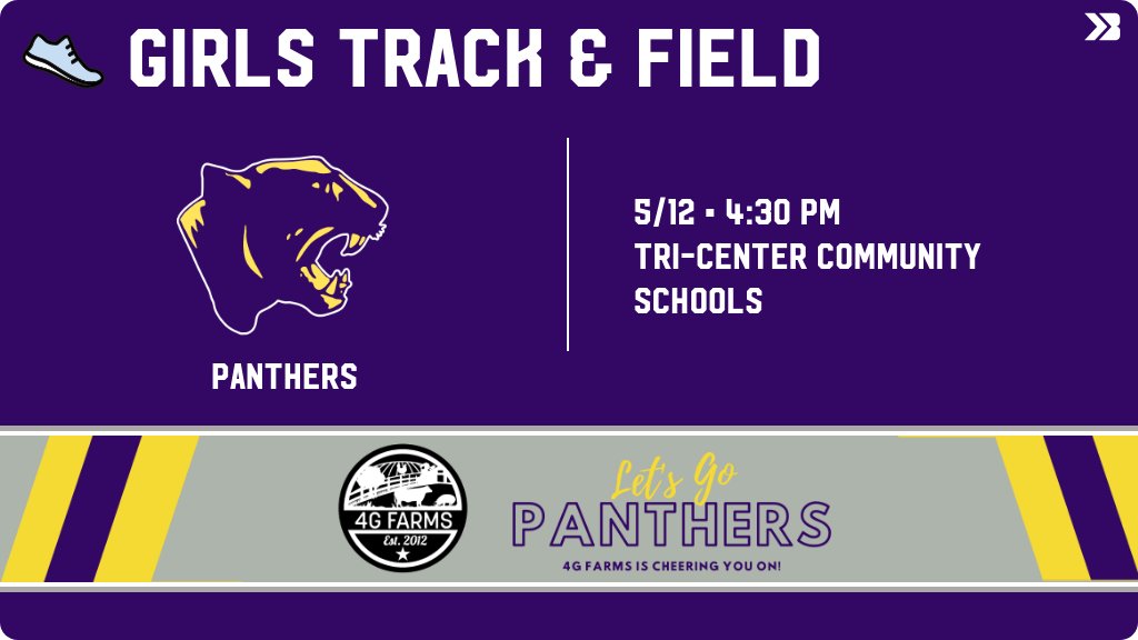 Girls Track &amp; Field (Varsity) Meet Day! - Check out the event preview for the Logan-Magnolia Panthers. It starts at 4:30 PM and is at Tri-Center Community Schools Tri-Center Athletic Complex. gobound.com/ia/ighsau/girl…