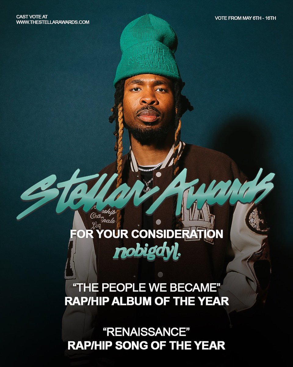 my album “the people we became” + the single “renaissance” are up for STELLAR consideration!! SAGMA voters, if you rock with the music + mission i’d love your vote! 

vote at thestellarawards.com 

THE RENAISSANCE IS HERE 🗡️