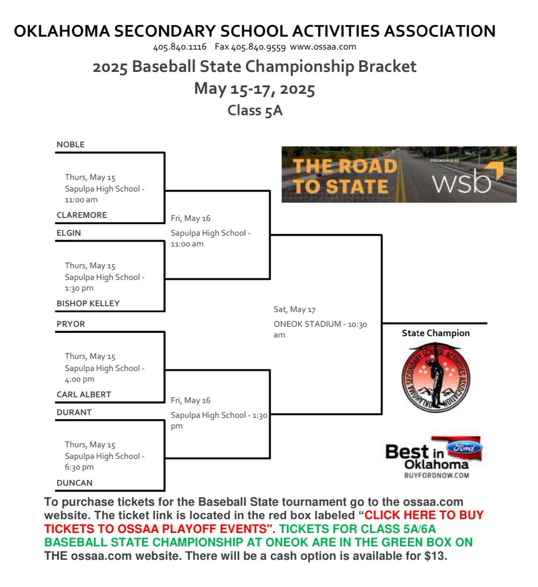 5A State Tournament Bracket #GoTitans