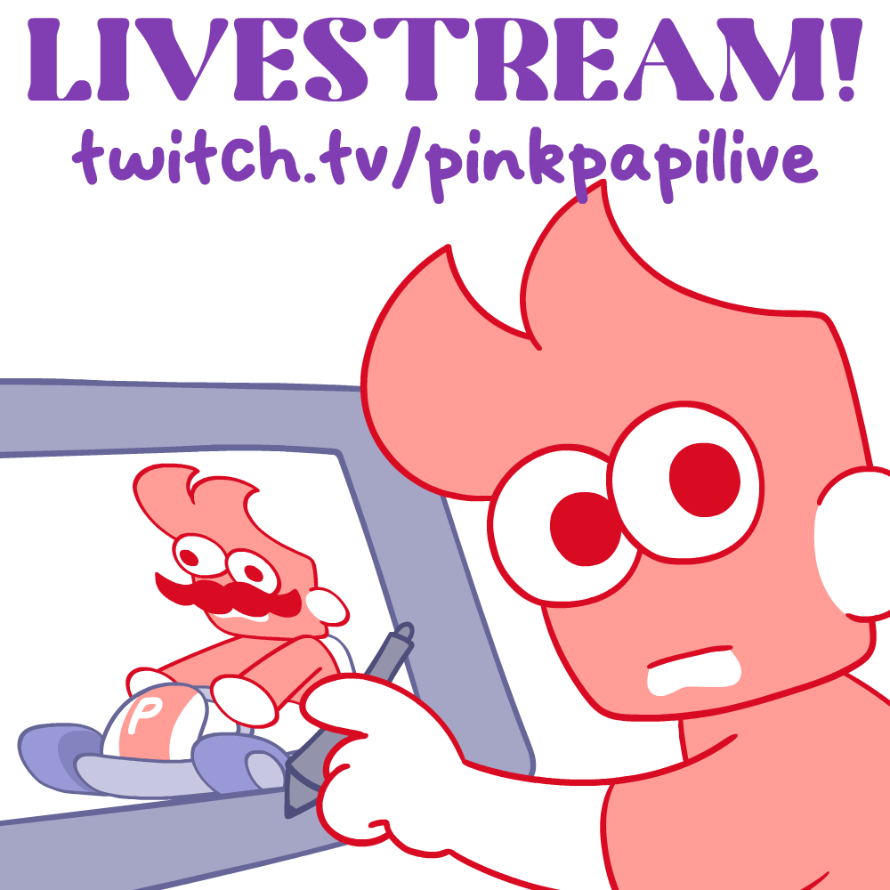 🔴LIVE🔴
Making a Mario Kart  animation! Come see how I make things move
twitch.tv/pinkpapilive