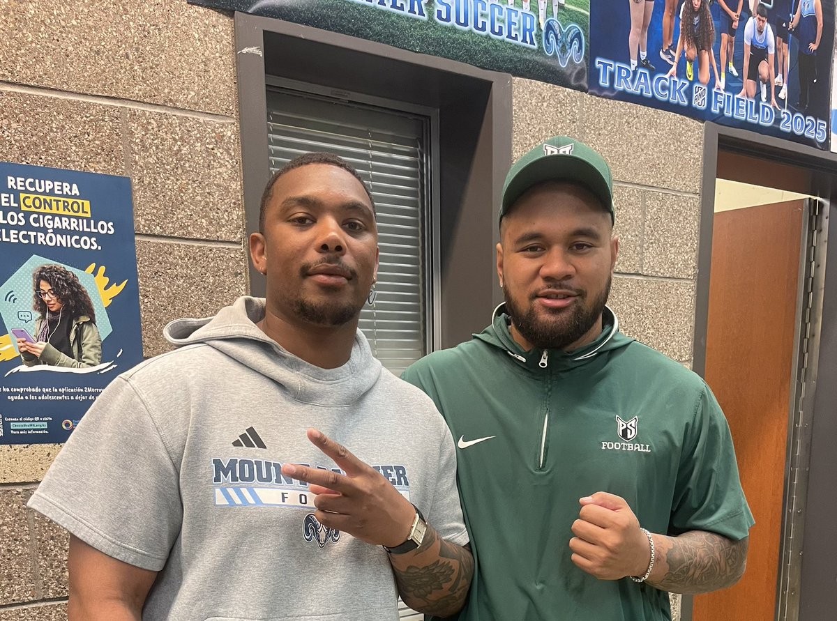 Appreciate my brother <a href="/CoachMaloPSU/">VJ Malo</a> pulling up to the Mountain to talk ball. Excited for the growth here at MR &amp; best of luck this season . We will for sure be at some games in this year 🙌🏾

Go Rams 🐏