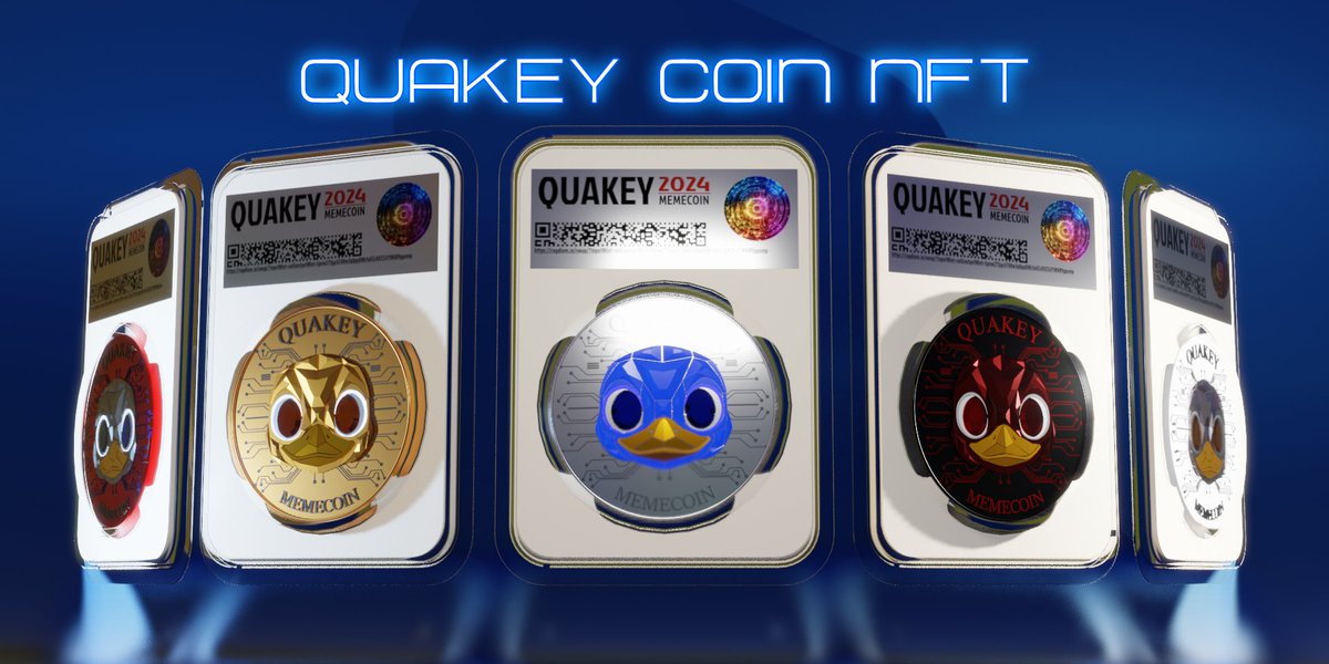 Let's mint out the remaining #QuakeyCoinNFT!!!
Visit QuakeyCoin.com/quakey-cpin-nft to learn the benefits of holding one of these #NFTs as well as what you get for minting and holding 1 of 26 unique rare 1/1 coin NFTs.