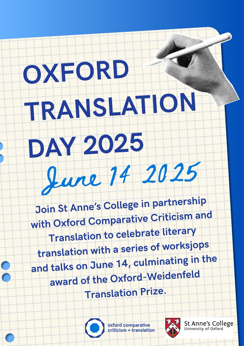 Mark your diaries! Oxford Translation Day will be June 14 2025!