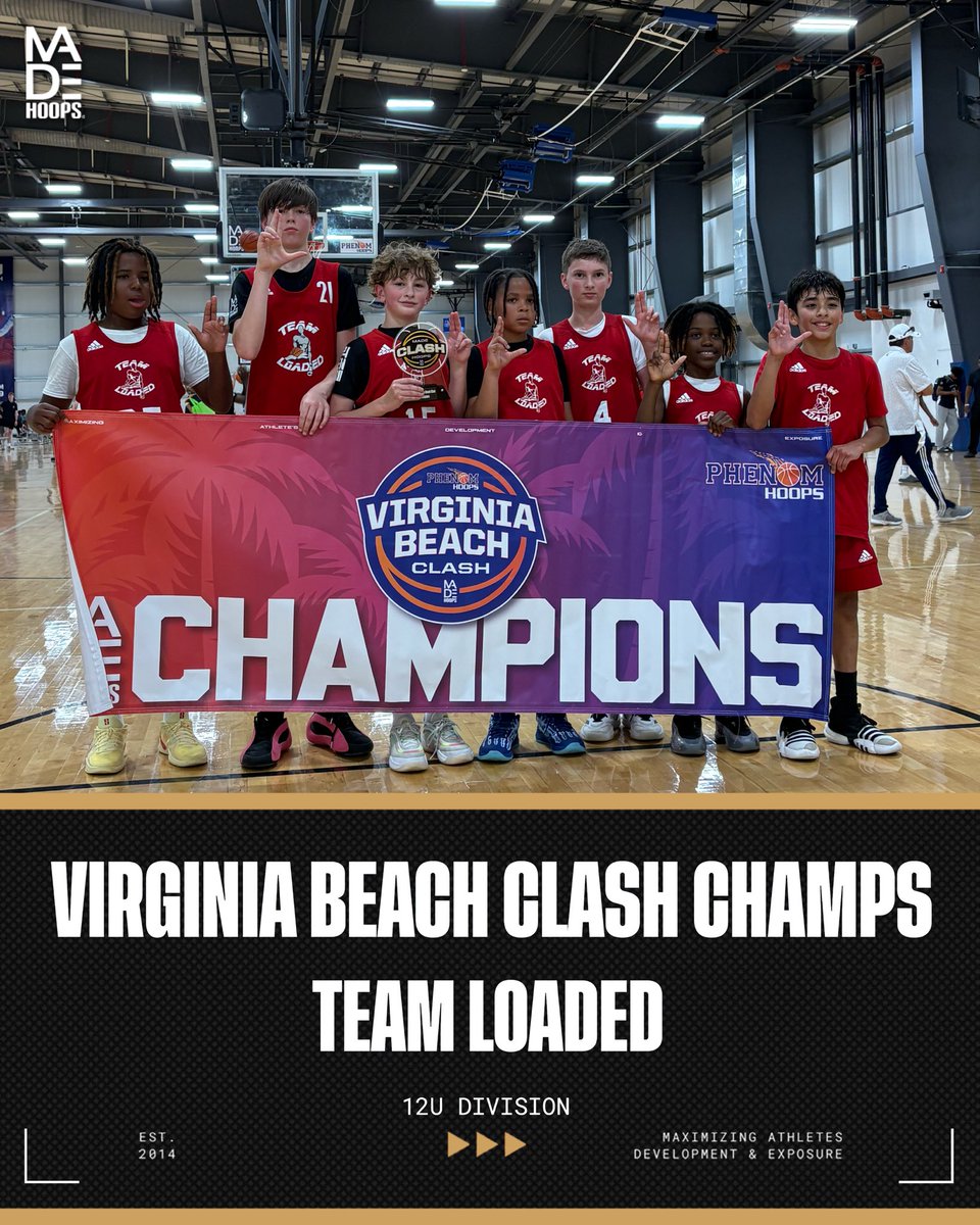 MADE Hoops (@madehoops) on Twitter photo Congrats to our 12U Division Virginia Beach Clash Champions 👏:
Team Loaded - <a href="/TeamLoadedSouth/">Team Loaded South</a> Congrats to our 12U Division Virginia Beach Clash Champions 👏:
Team Loaded - <a href="/TeamLoadedSouth/">Team Loaded South</a>