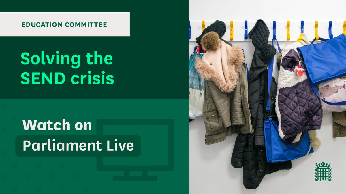 Education Committee (@commonsed) on Twitter photo Tomorrow, 10am
We will continue our session on solving the SEND crisis and hear from <a href="/IPSEAcharity/">IPSEA</a> , <a href="/LGOmbudsman/">LG & SC Ombudsman</a> , <a href="/CareQualityComm/">Care Quality Commission</a> and Senior <a href="/Ofstednews/">Ofsted</a> inspector on SEND Adam Sproston
Learn more 👇 Tomorrow, 10am
We will continue our session on solving the SEND crisis and hear from <a href="/IPSEAcharity/">IPSEA</a> , <a href="/LGOmbudsman/">LG & SC Ombudsman</a> , <a href="/CareQualityComm/">Care Quality Commission</a> and Senior <a href="/Ofstednews/">Ofsted</a> inspector on SEND Adam Sproston
Learn more 👇