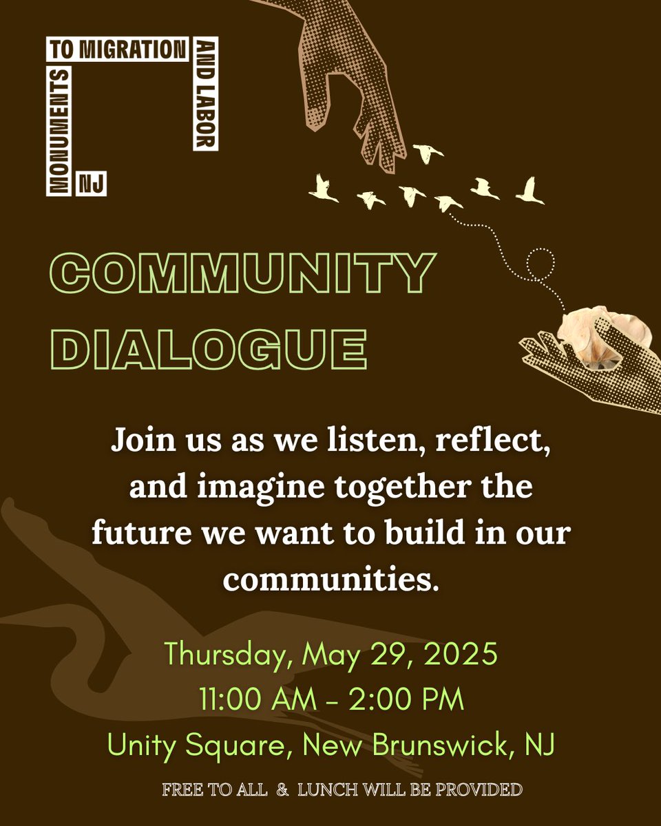CCDOM1's tweet image. Join Unity Square community center on May 29th located at 81 Remsen Ave. New Brunswick as they join in community to foster collaborative conversation around labor and migration in the New Brunswick Area! Lunch will be provided! 

#ccdom #CatholicCharitiesDOM #unitysquare