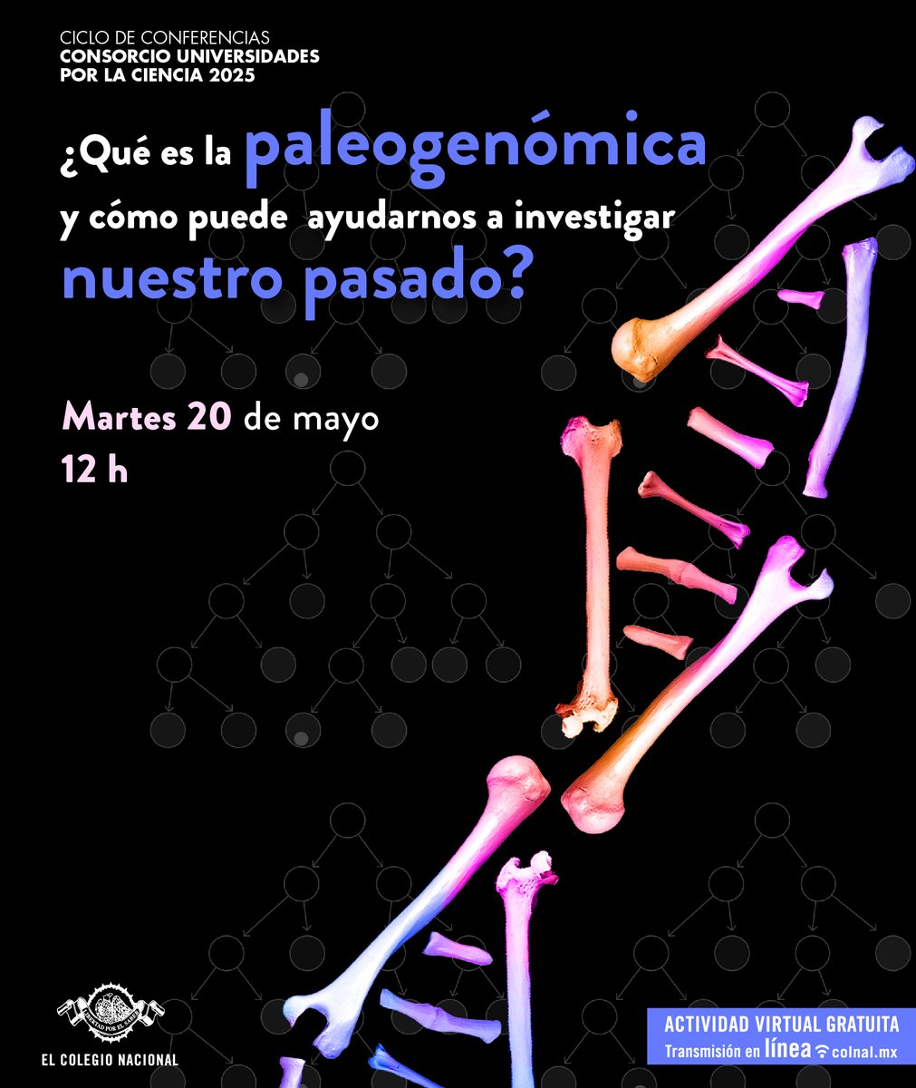 El Colegio Nacional (@colegional_mx) on Twitter photo 🌍💀🧬 Recibiremos a <a href="/FSanchezQuinto/">Federico Sanchez Quinto</a>, del <a href="/inmegen/">Inmegen México</a>, en el ciclo con <a href="/Fundacion_UNAM/">FUNDACIÓN UNAM</a>, <a href="/ccg_unam/">CCG UNAM</a> y <a href="/UniversidadesX/">Universities4ScienceConsortium</a>.
🔸 Martes 20 de mayo · 12 h #VIRTUAL
🌐 colnal.mx/agenda/que-es-…
#LibertadPorElSaber <a href="/IEcologiaUNAM/">Instituto de Ecologia,UNAM</a> <a href="/LIIGH_UNAM/">LIIGH</a> <a href="/DGDCUNAM/">Divulgación de la Ciencia, UNAM</a> <a href="/Ciencia_UNAM/">Ciencia UNAM</a> <a href="/mashaals/">Mashaal Sohail</a> <a href="/Araxi_Urrutia/">Araxi Urrutia</a> 🌍💀🧬 Recibiremos a <a href="/FSanchezQuinto/">Federico Sanchez Quinto</a>, del <a href="/inmegen/">Inmegen México</a>, en el ciclo con <a href="/Fundacion_UNAM/">FUNDACIÓN UNAM</a>, <a href="/ccg_unam/">CCG UNAM</a> y <a href="/UniversidadesX/">Universities4ScienceConsortium</a>.
🔸 Martes 20 de mayo · 12 h #VIRTUAL
🌐 colnal.mx/agenda/que-es-…
#LibertadPorElSaber <a href="/IEcologiaUNAM/">Instituto de Ecologia,UNAM</a> <a href="/LIIGH_UNAM/">LIIGH</a> <a href="/DGDCUNAM/">Divulgación de la Ciencia, UNAM</a> <a href="/Ciencia_UNAM/">Ciencia UNAM</a> <a href="/mashaals/">Mashaal Sohail</a> <a href="/Araxi_Urrutia/">Araxi Urrutia</a>